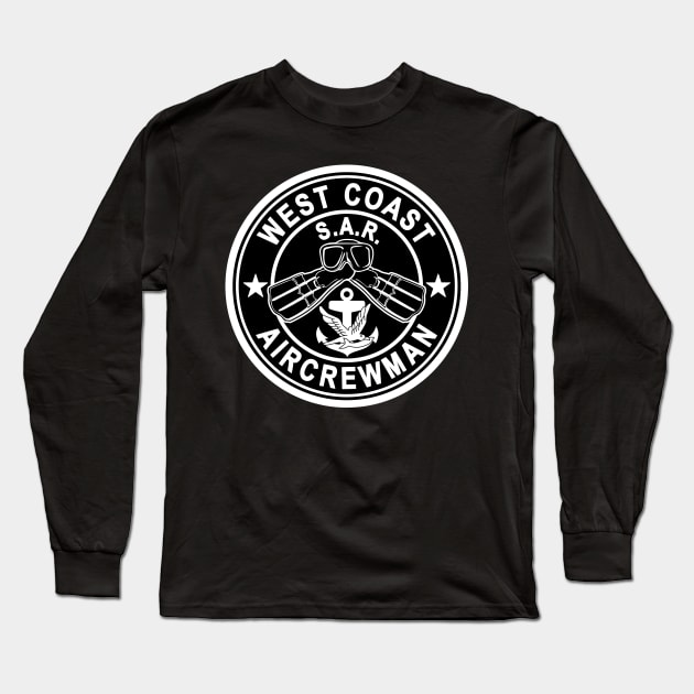 U.S. Navy West Coast SAR Aircrewman Long Sleeve T-Shirt by aircrewsupplyco